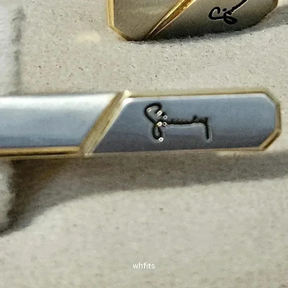 Givenchy Gold and Black Tone Cufflinks in Original box - Picture 3 of 6